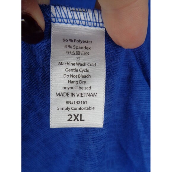 LuLaRoe Textured Blue Nicole Dress Plus Size 2XL New - Picture 9 of 9